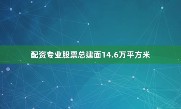配资专业股票总建面14.6万平方米